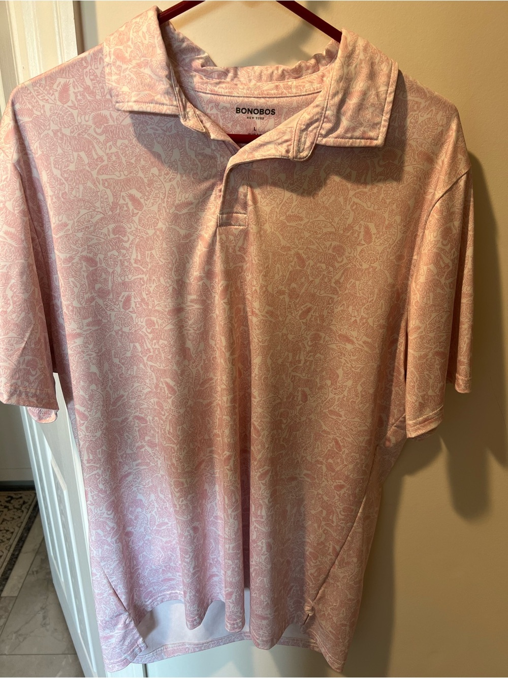Bonobos Men’s Pink Floral Polo Shirt